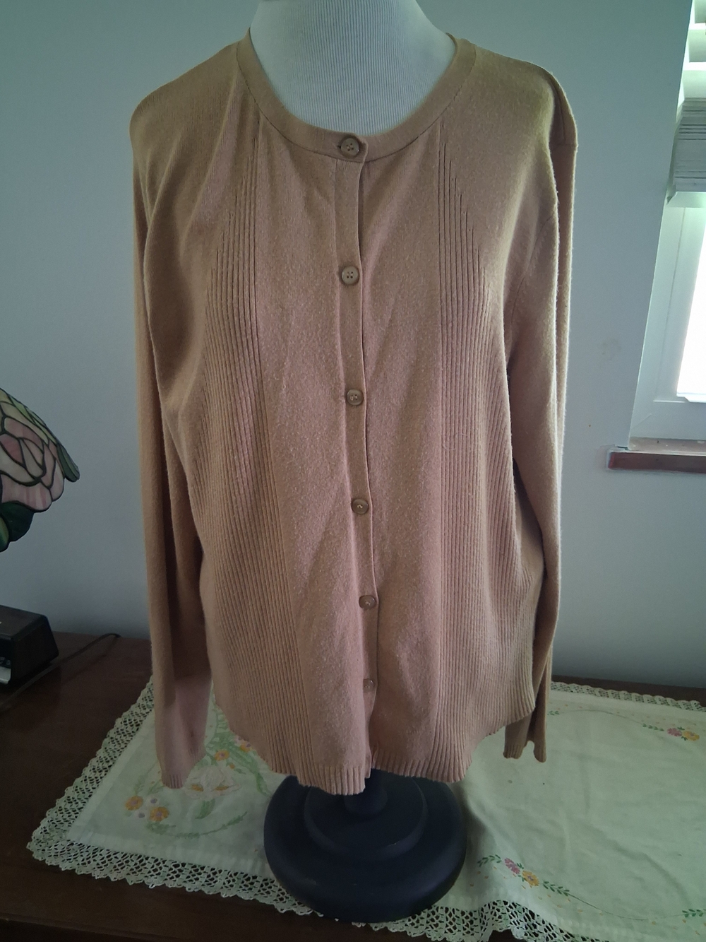 George Women's Button-Front Sweater Cardigan - Camel Brown